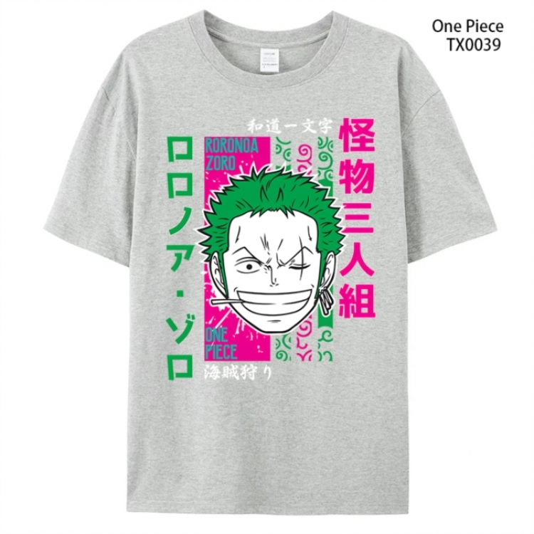 One Piece Anime peripheral printed pure cotton T-shirt from S to 4XL
