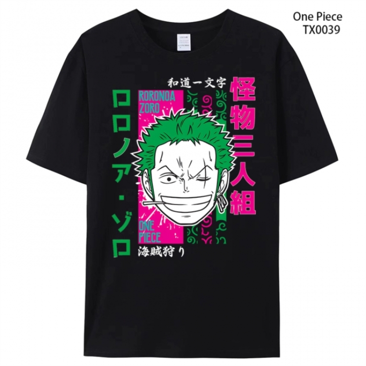 One Piece Anime peripheral printed pure cotton T-shirt from S to 4XL