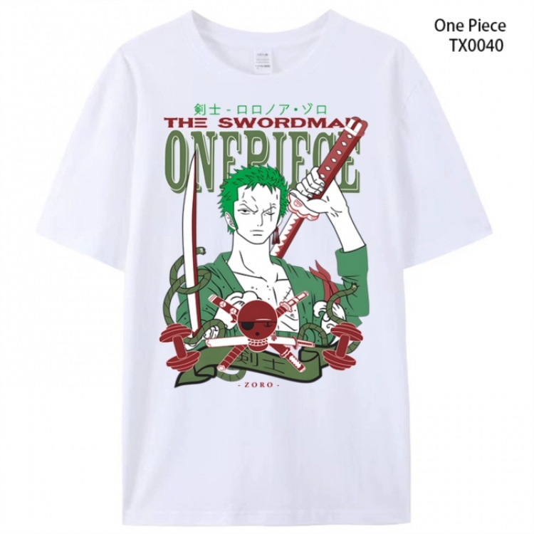 One Piece Anime peripheral printed pure cotton T-shirt from S to 4XL
