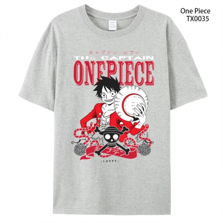One Piece Anime peripheral printed pure cotton T-shirt from S to 4XL