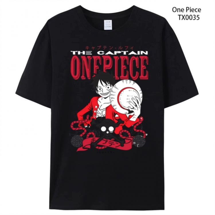One Piece Anime peripheral printed pure cotton T-shirt from S to 4XL