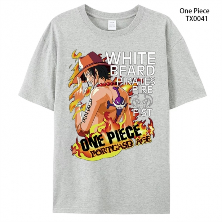 One Piece Anime peripheral printed pure cotton T-shirt from S to 4XL