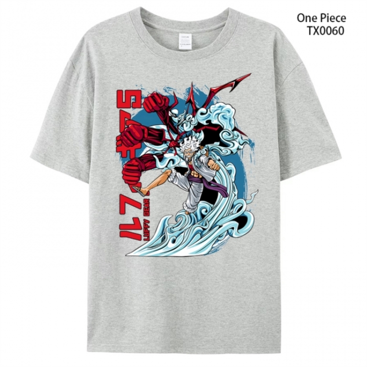 One Piece Anime peripheral printed pure cotton T-shirt from S to 4XL