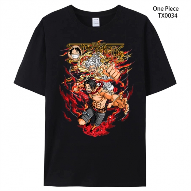 One Piece Anime peripheral printed pure cotton T-shirt from S to 4XL