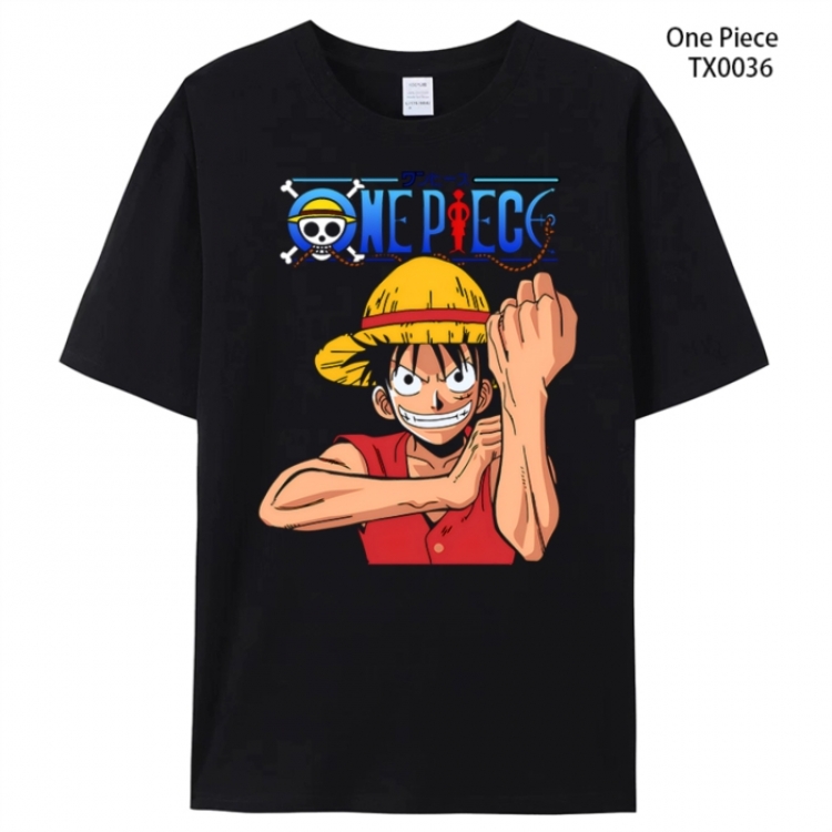 One Piece Anime peripheral printed pure cotton T-shirt from S to 4XL