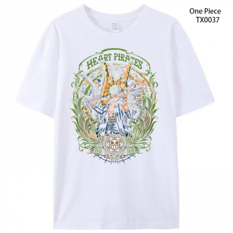 One Piece Anime peripheral printed pure cotton T-shirt from S to 4XL