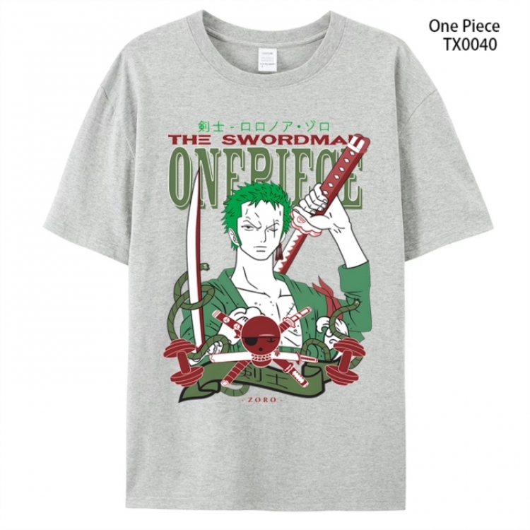 One Piece Anime peripheral printed pure cotton T-shirt from S to 4XL