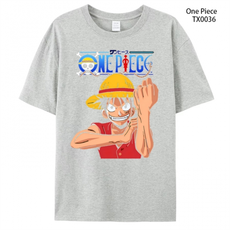 One Piece Anime peripheral printed pure cotton T-shirt from S to 4XL