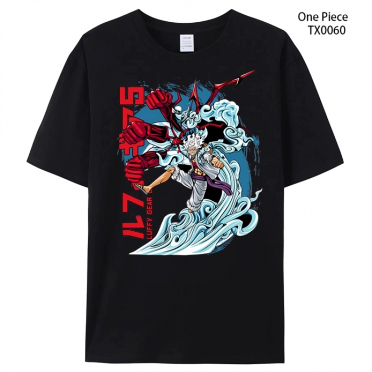 One Piece Anime peripheral printed pure cotton T-shirt from S to 4XL