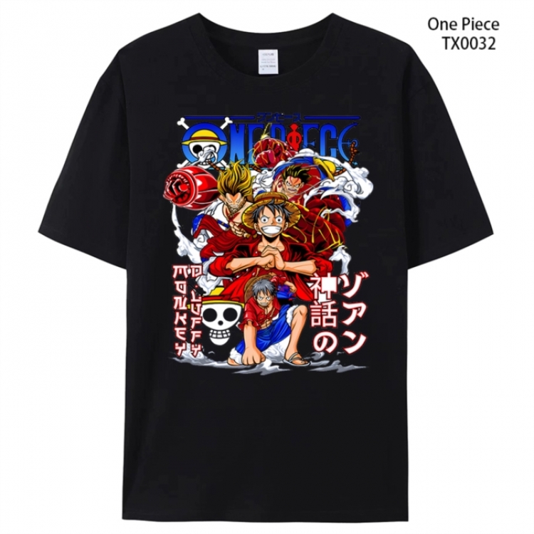 One Piece Anime peripheral printed pure cotton T-shirt from S to 4XL
