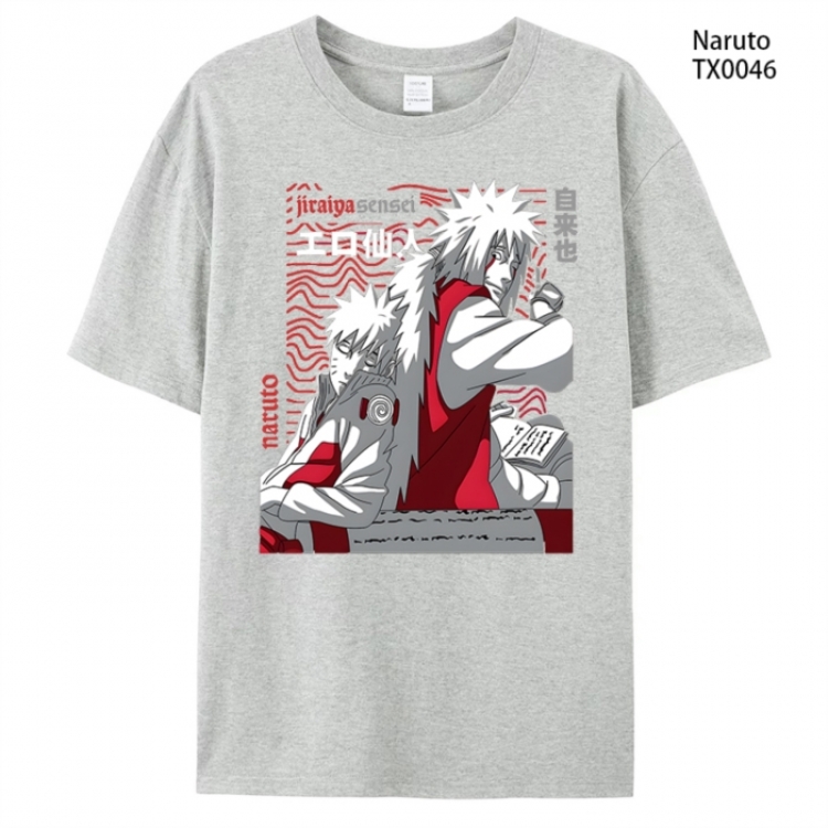 Naruto Anime peripheral printed pure cotton T-shirt from S to 4XL