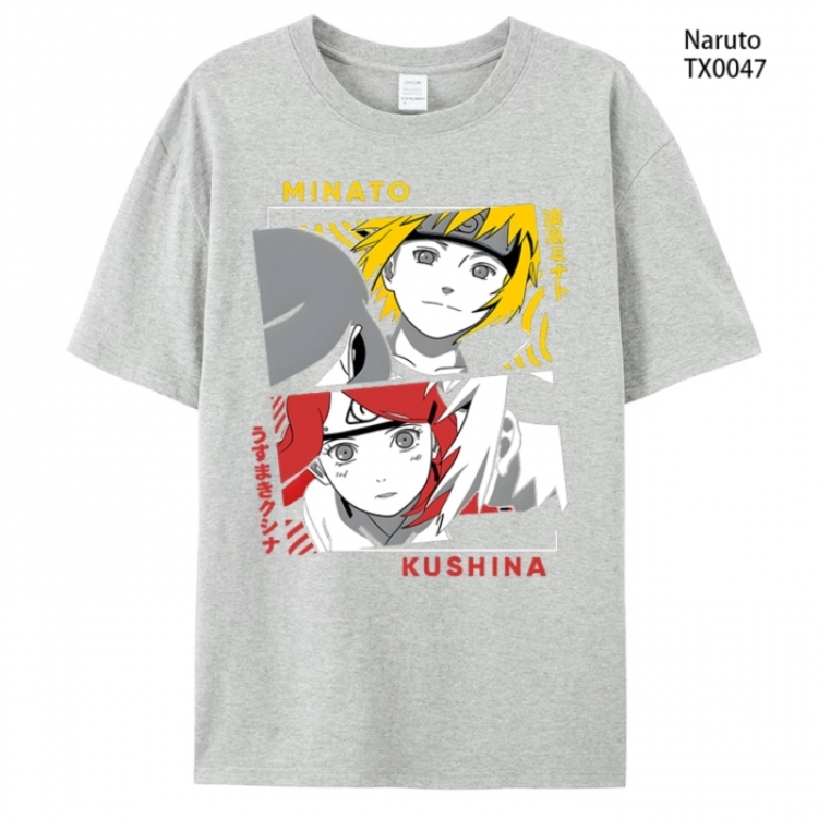 Naruto Anime peripheral printed pure cotton T-shirt from S to 4XL