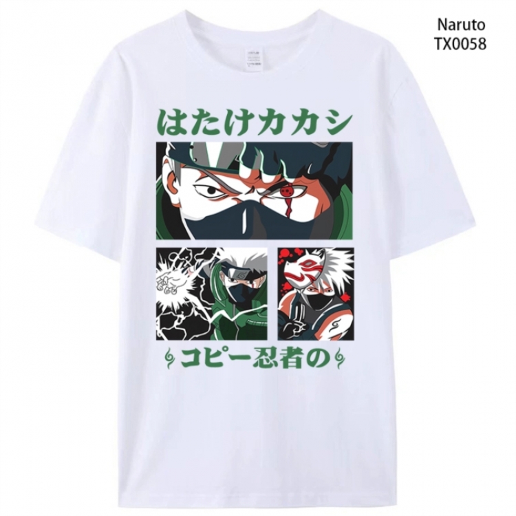 Naruto Anime peripheral printed pure cotton T-shirt from S to 4XL