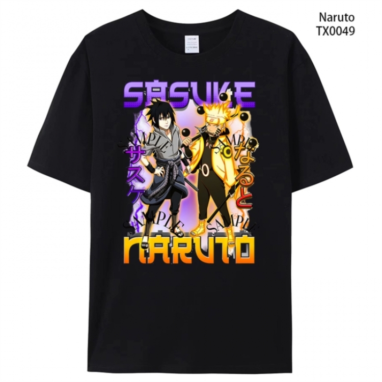 Naruto Anime peripheral printed pure cotton T-shirt from S to 4XL