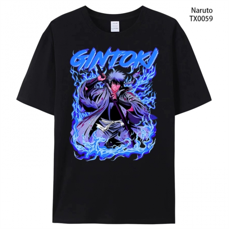 Naruto Anime peripheral printed pure cotton T-shirt from S to 4XL