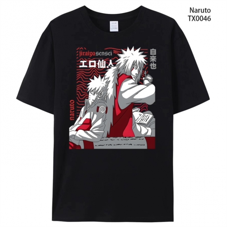 Naruto Anime peripheral printed pure cotton T-shirt from S to 4XL