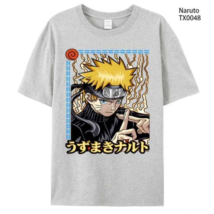 Naruto Anime peripheral printed pure cotton T-shirt from S to 4XL