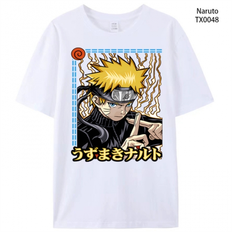 Naruto Anime peripheral printed pure cotton T-shirt from S to 4XL