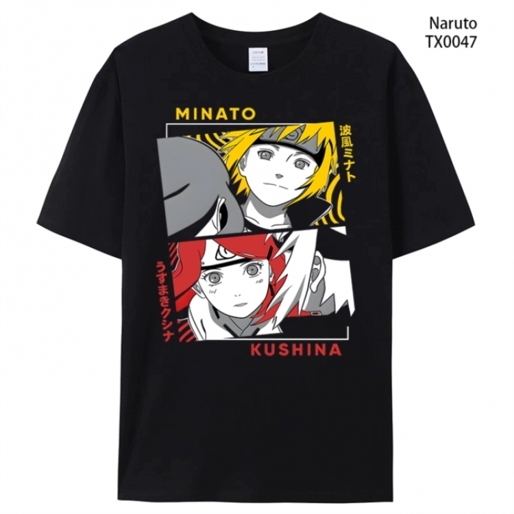 Naruto Anime peripheral printed pure cotton T-shirt from S to 4XL