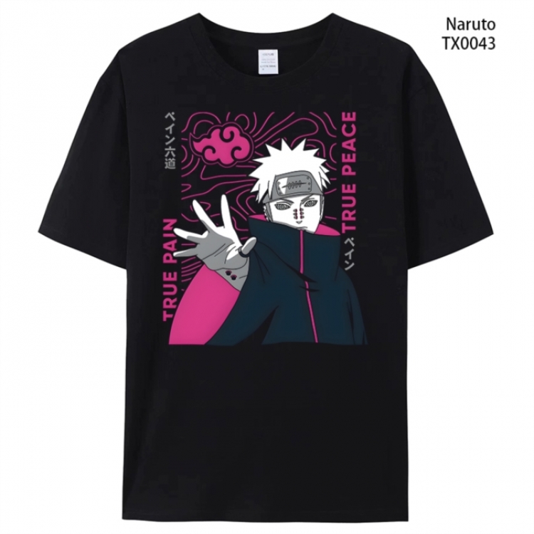Naruto Anime peripheral printed pure cotton T-shirt from S to 4XL