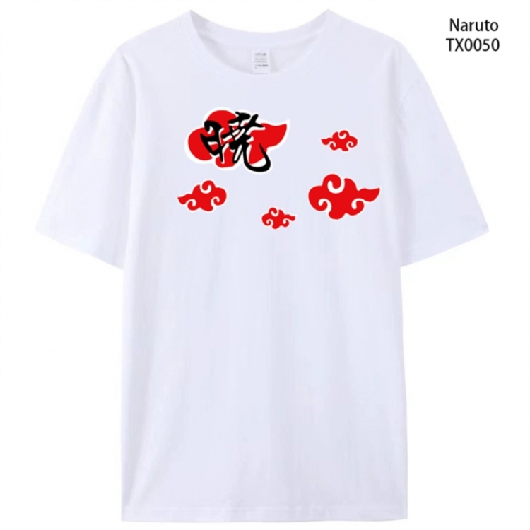 Naruto Anime peripheral printed pure cotton T-shirt from S to 4XL