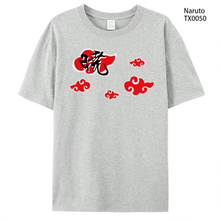Naruto Anime peripheral printed pure cotton T-shirt from S to 4XL