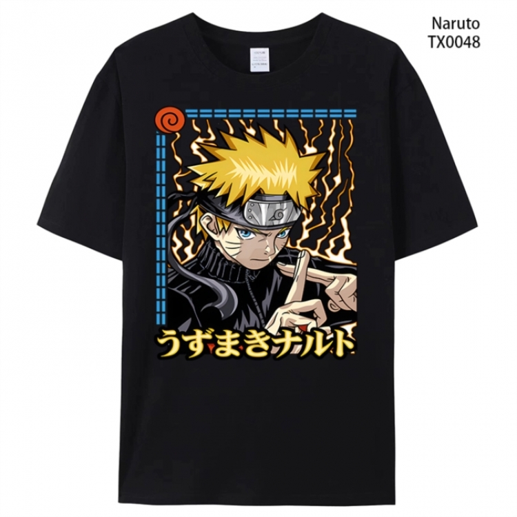Naruto Anime peripheral printed pure cotton T-shirt from S to 4XL