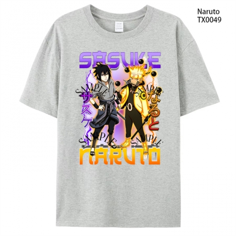 Naruto Anime peripheral printed pure cotton T-shirt from S to 4XL