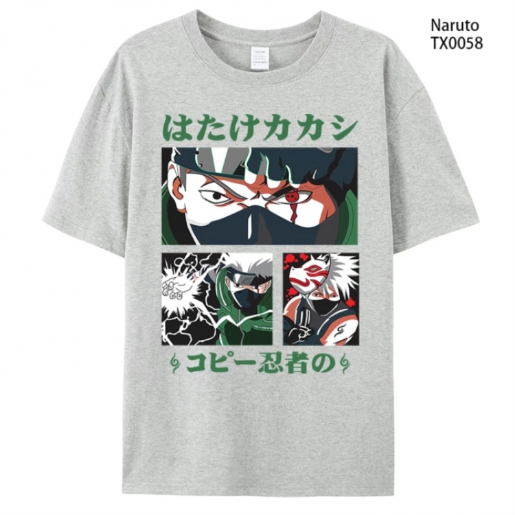 Naruto Anime peripheral printed pure cotton T-shirt from S to 4XL