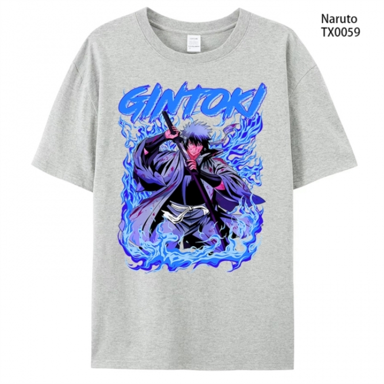 Naruto Anime peripheral printed pure cotton T-shirt from S to 4XL