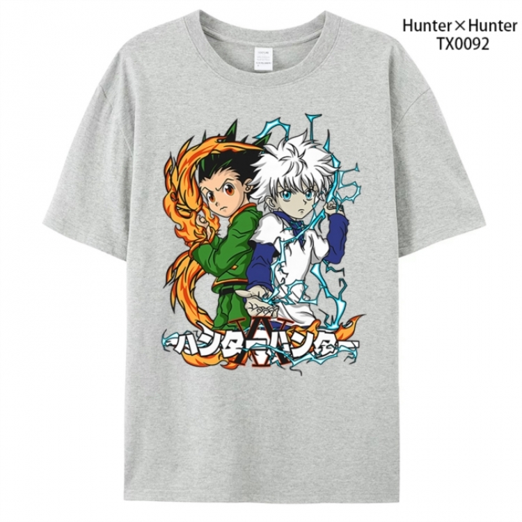 HunterXHunter Anime peripheral printed pure cotton T-shirt from S to 4XL