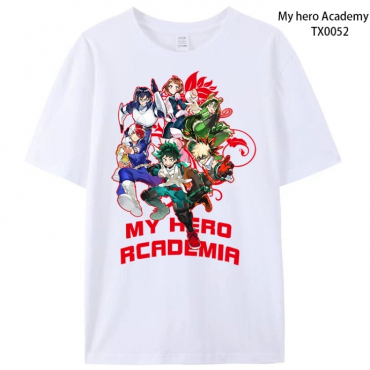 My Hero Academia Anime peripheral printed pure cotton T-shirt from S to 4XL