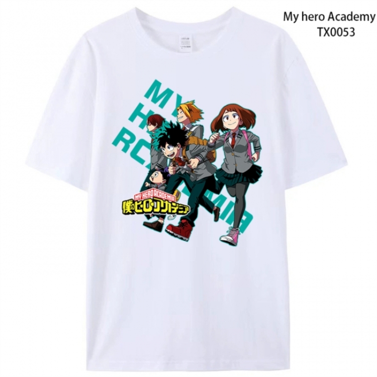 My Hero Academia Anime peripheral printed pure cotton T-shirt from S to 4XL