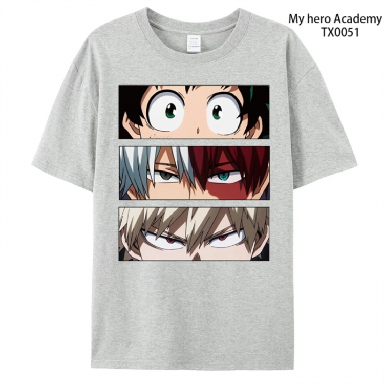 My Hero Academia Anime peripheral printed pure cotton T-shirt from S to 4XL