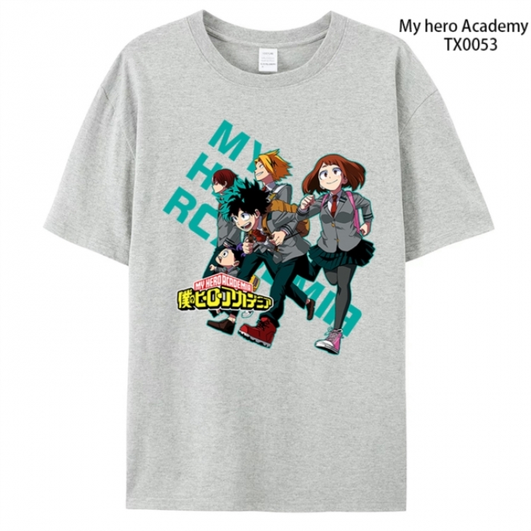 My Hero Academia Anime peripheral printed pure cotton T-shirt from S to 4XL