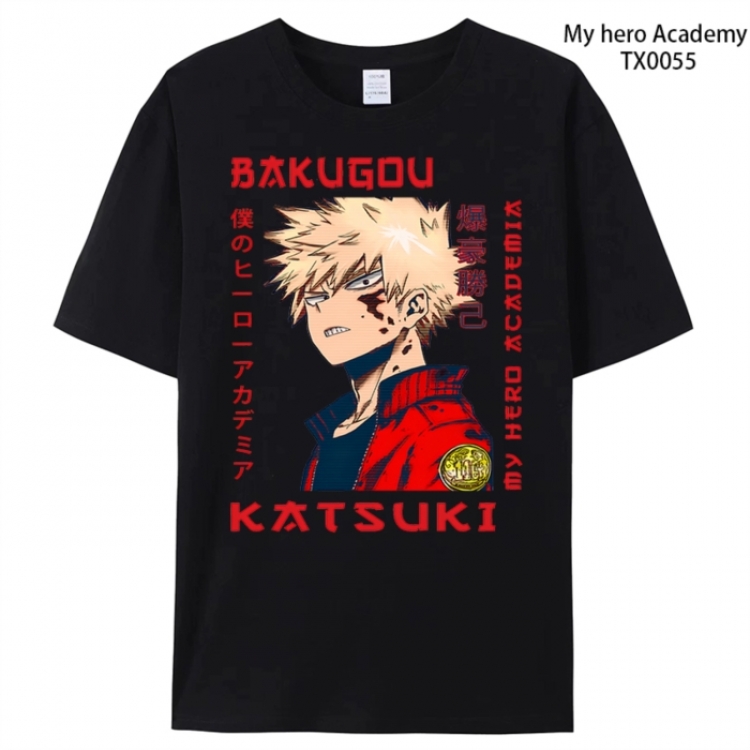 My Hero Academia Anime peripheral printed pure cotton T-shirt from S to 4XL