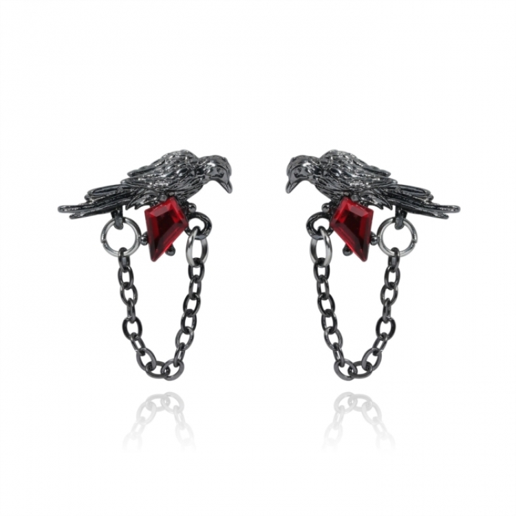 Love and Deepspace Crow Earpin Metal Retro Earring Jewelry