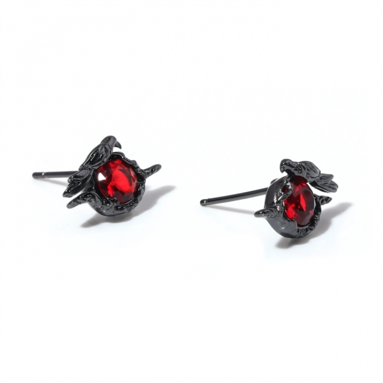 Love and Deepspace Crow Ear Needles Metal Retro Earrings Jewelry in Game Periphery OPP packaging price for 5 pcs