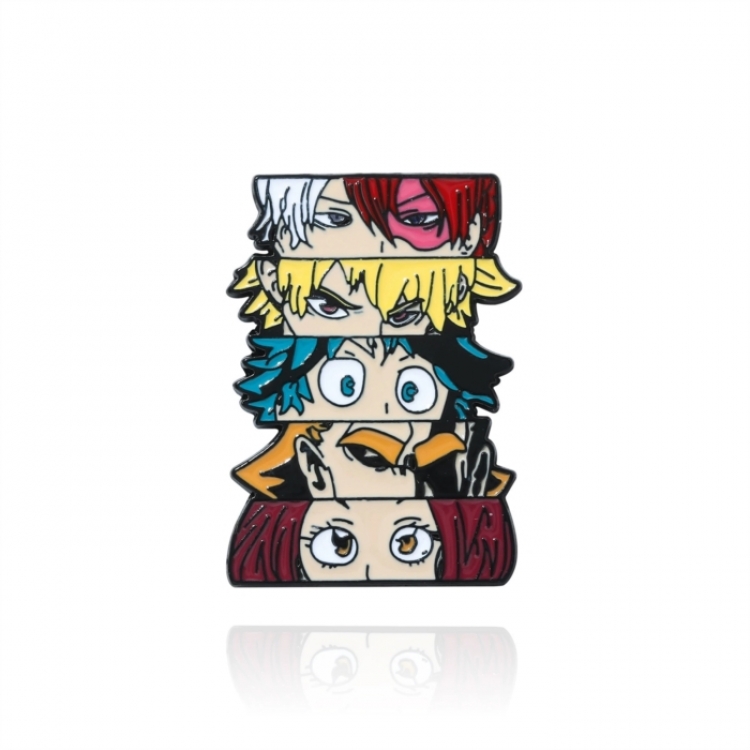 My Hero Academia Cartoon metal brooch badge OPP packaging price for 5 pcs