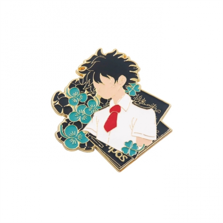 My Hero Academia Cartoon metal brooch badge OPP packaging price for 5 pcs