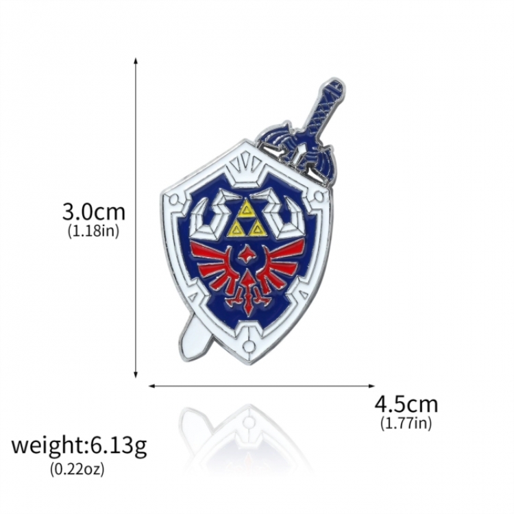 The Legend of Zelda Cartoon metal brooch badge OPP packaging price for 5 pcs