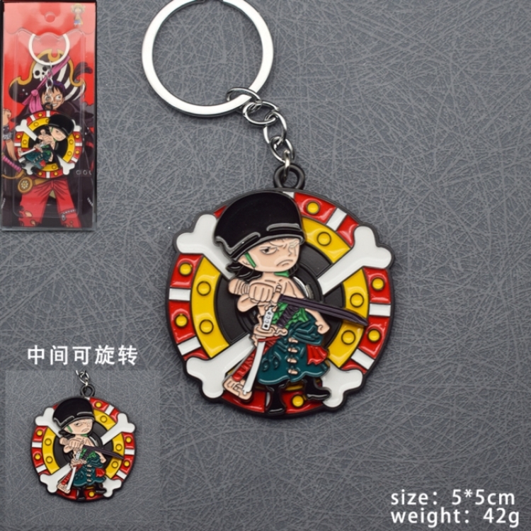 One Piece Anime Rotating Keychain price for 5 pcs