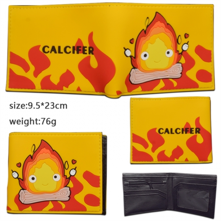 Hauru no ugoku shiro PVC Wallet Short Half Fold Wallet 9.5X23CM