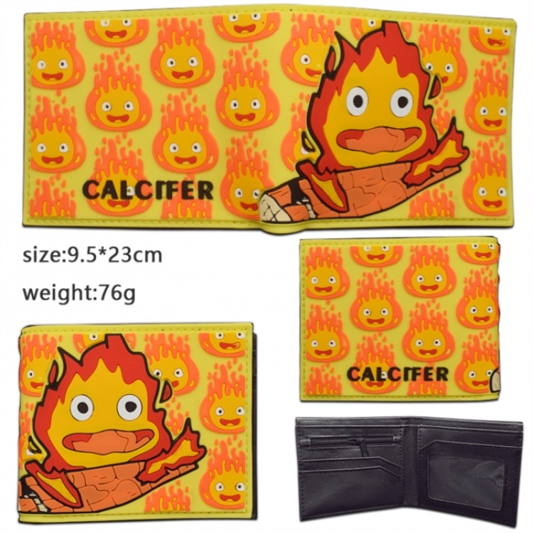 Hauru no ugoku shiro PVC Wallet Short Half Fold Wallet 9.5X23CM