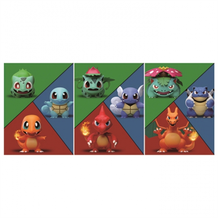 Pokemon 3D anime gradient 3D painting decoration poster 41x31cm