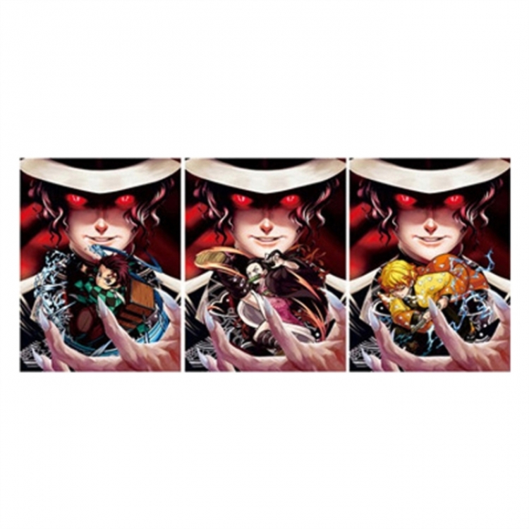 Demon Slayer Kimets 3D anime gradient 3D painting decoration poster 41x31cm