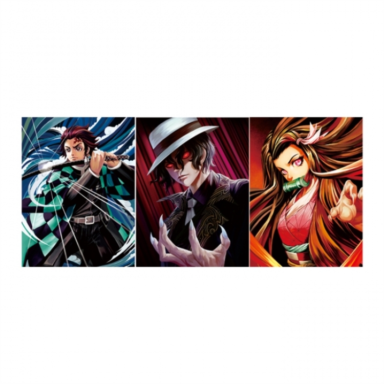 Demon Slayer Kimets 3D anime gradient 3D painting decoration poster 41x31cm