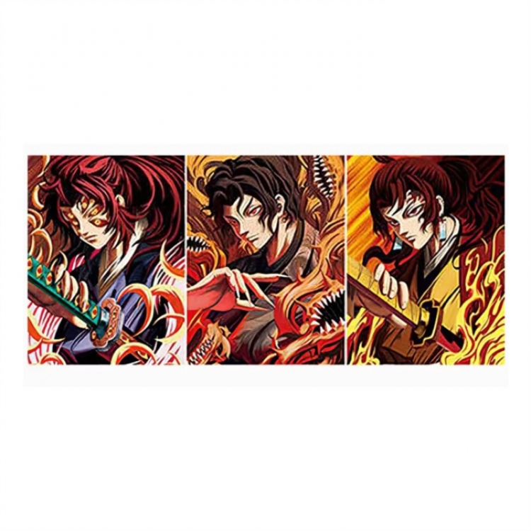 Demon Slayer Kimets 3D anime gradient 3D painting decoration poster 41x31cm