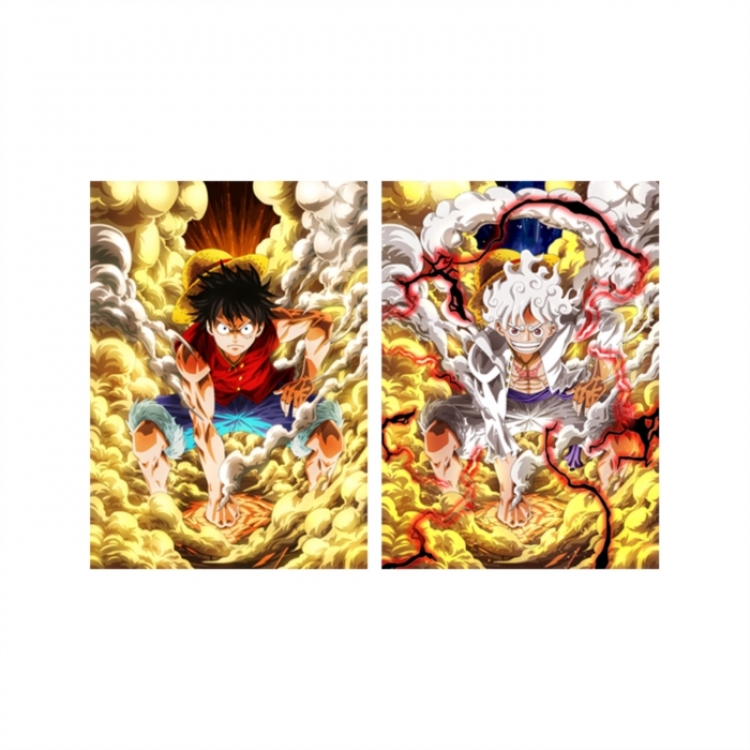 One Piece 3D anime gradient 3D painting decoration poster 41x31cm