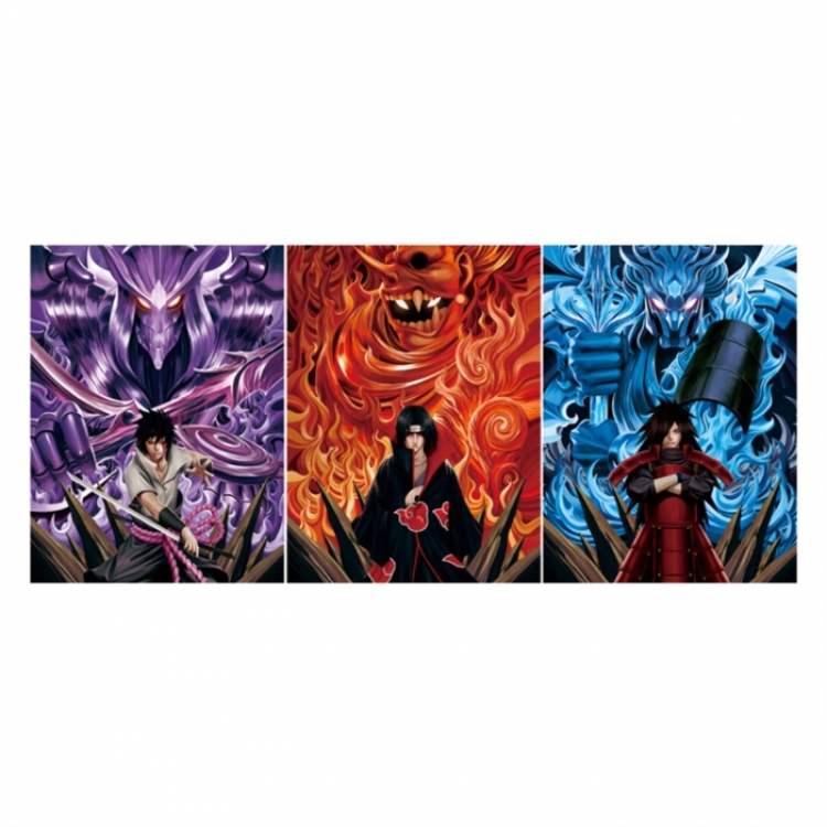 Naruto 3D anime gradient 3D painting decoration poster 41x31cm